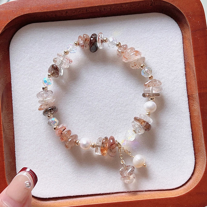 Buddha Stones Natural Super Seven Crystal Irregular Small Pieces Positive Bracelet - image 4