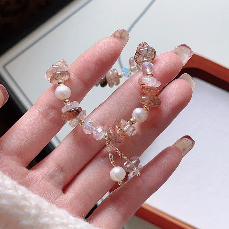 Buddha Stones Natural Super Seven Crystal Irregular Small Pieces Positive Bracelet - image 7