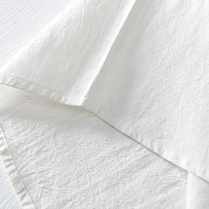 Buddha Stones Frog-button Mandarin Collar Embroidery Cotton Linen Short Sleeve Men's Shirt - image 18