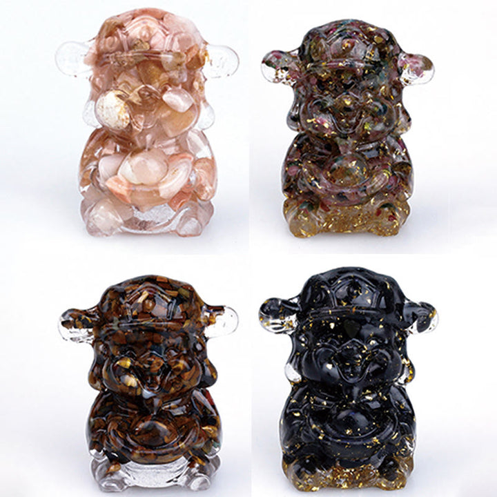 Buddha Stones God of Wealth Amethyst Crystal Resin Energy Fortune Home Decoration - image 10