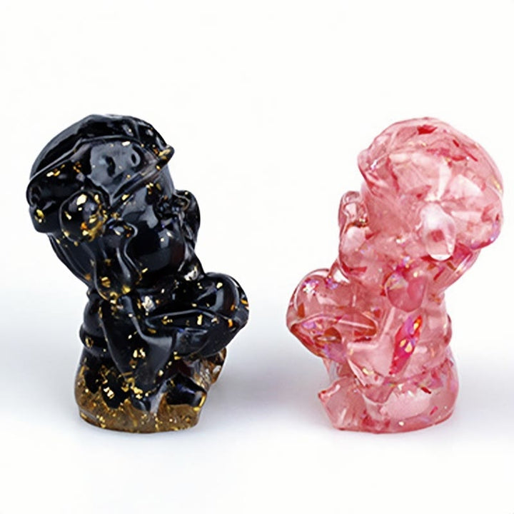 Buddha Stones God of Wealth Amethyst Crystal Resin Energy Fortune Home Decoration - image 18