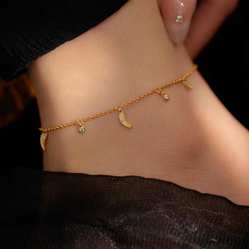 Buddha Stones 925 Sterling Silver Zircon Little Pepper Charm Protection Anklet - image 5