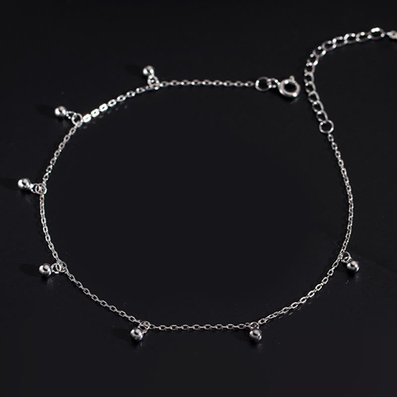 Buddha Stones 925 Sterling Silver Small Beads Charm Blessing Anklet - image 8