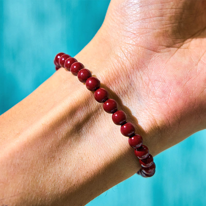 Buddha Stones Cinnabar Bamboo Concentration Bracelet - image 5