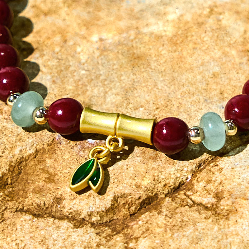 Buddha Stones Cinnabar Bamboo Concentration Bracelet - image 7