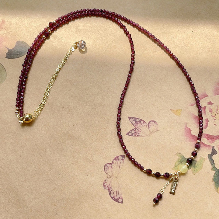Buddha Stones Small Natural Garnet Passion Triple Wrap Bracelet - image 5