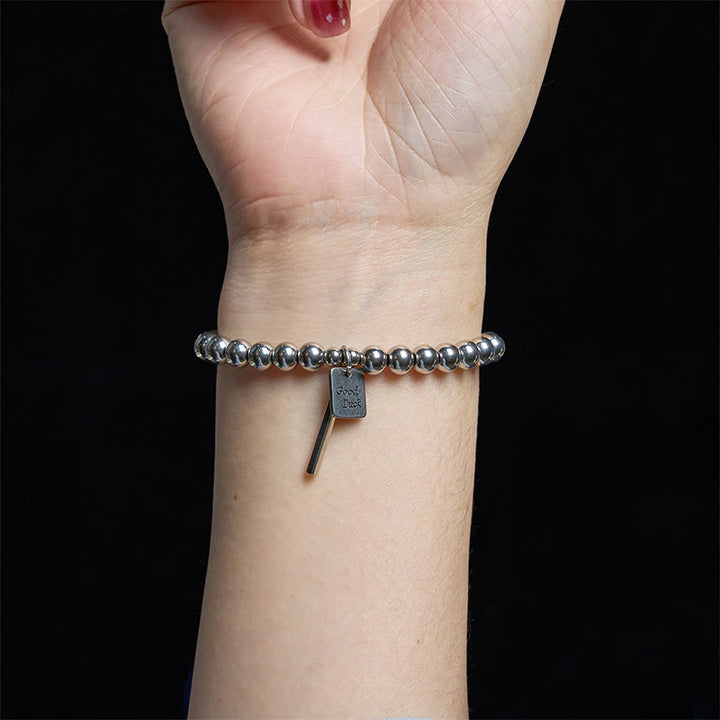 Buddha Stones Titanium Steel Good Luck Balance Bracelet - image 3