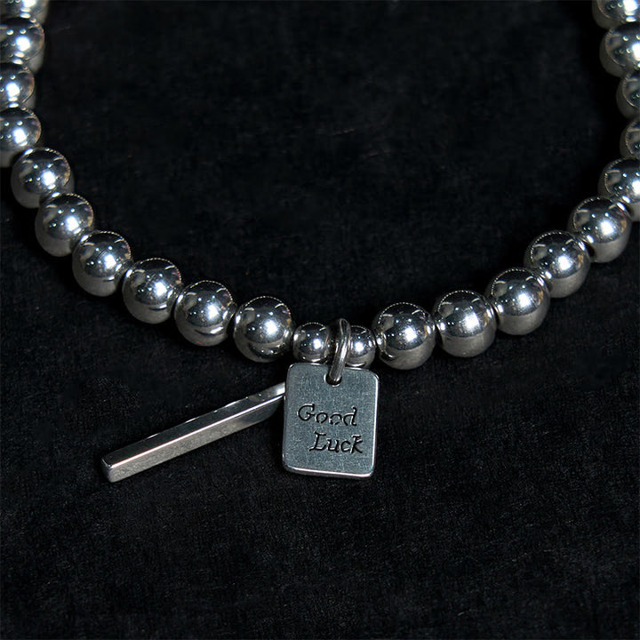 Buddha Stones Titanium Steel Good Luck Balance Bracelet - image 4