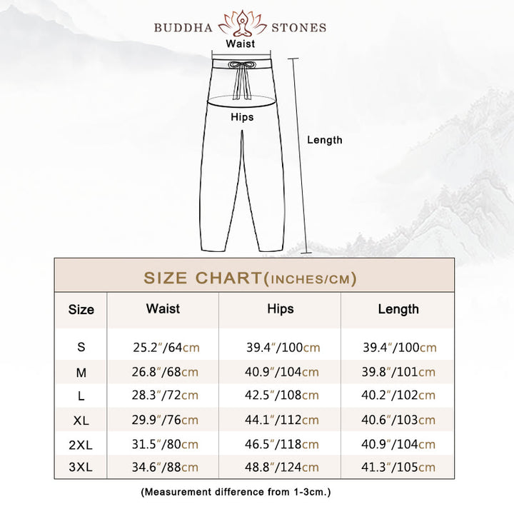 Buddha Stones Plain Cotton Drawstring Women's Harem Pants With Pockets - image 3