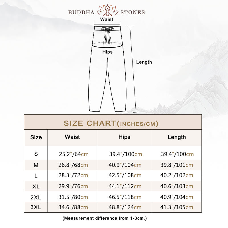 Buddha Stones Plain Cotton Drawstring Women's Harem Pants With Pockets - image 3