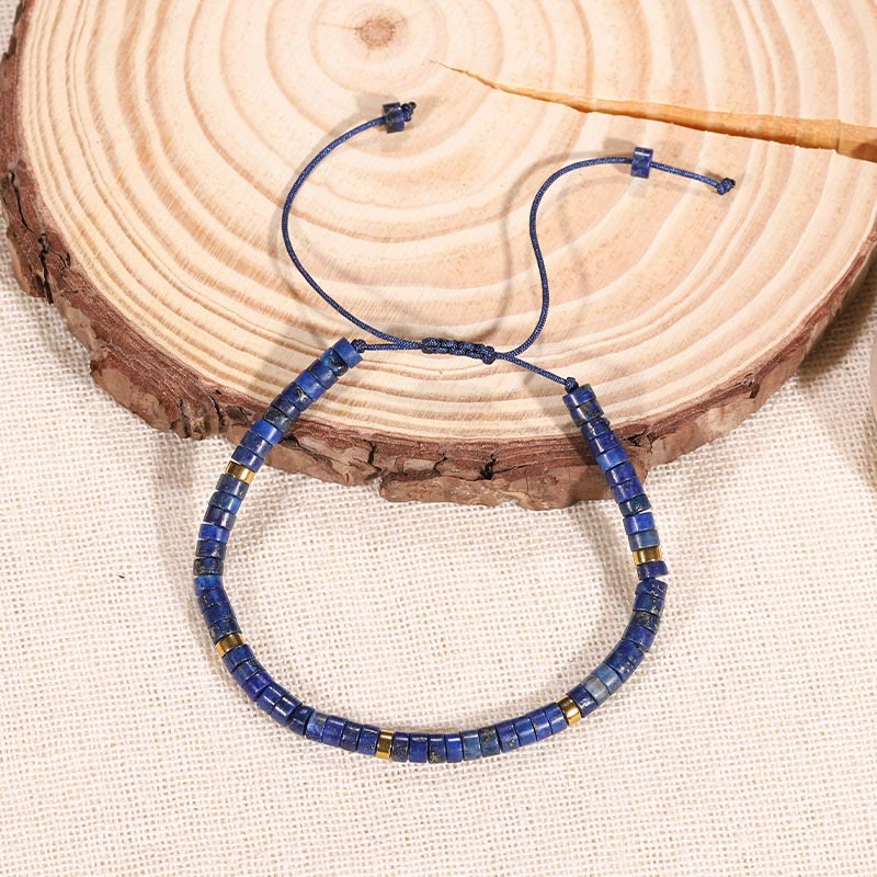 Buddha Stones Natural Lazurite Spacer Bead Positive Balance Bracelet - image 2