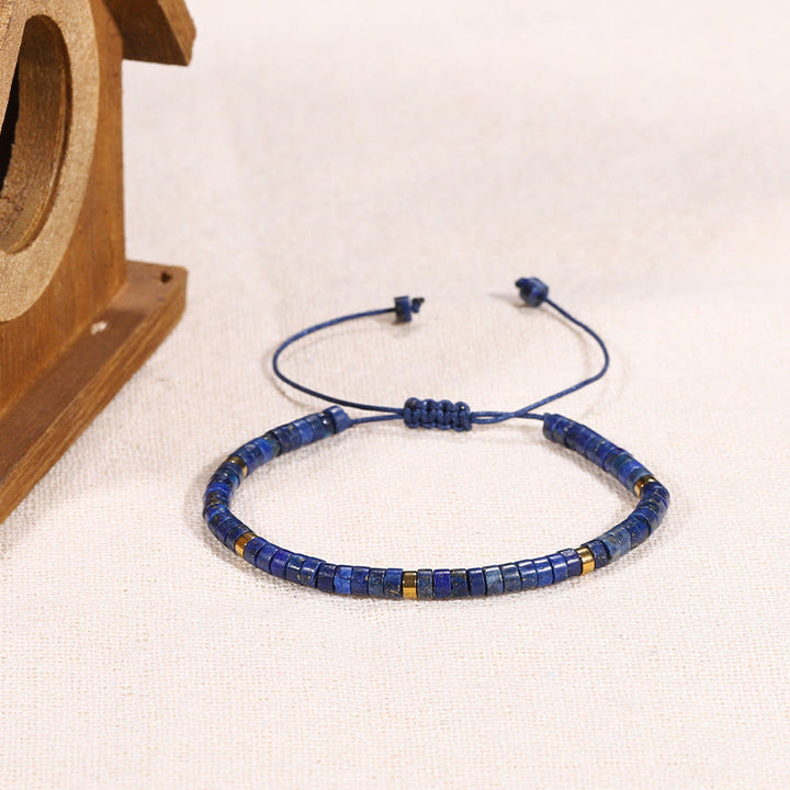 Buddha Stones Natural Lazurite Spacer Bead Positive Balance Bracelet - image 8