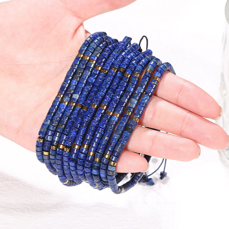 Buddha Stones Natural Lazurite Spacer Bead Positive Balance Bracelet - image 10