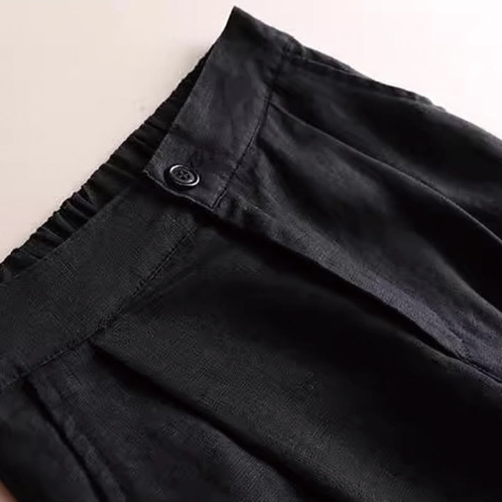 Buddha Stones Commute Solid Color 7-8 Length Women's Wide Leg Pants With Pockets - image 12