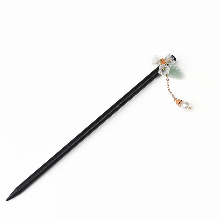 Buddha Stones Ebony Liuli Lily of the Valley Courage Hairpin - image 2