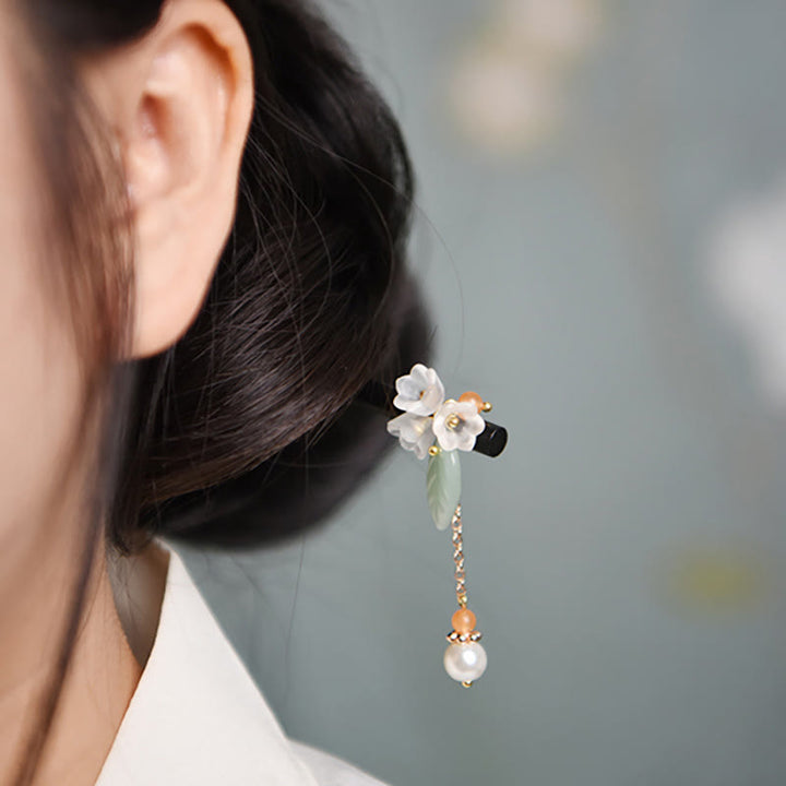 Buddha Stones Ebony Liuli Lily of the Valley Courage Hairpin - image 3
