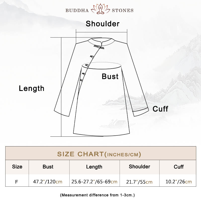 Buddha Stones Ramie Linen Blouse Women Shirt Top Chinese Hanfu Style Clothing - image 3