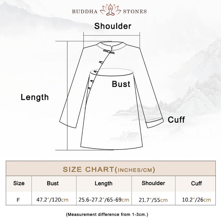 Buddha Stones Ramie Linen Blouse Women Shirt Top Chinese Hanfu Style Clothing - image 3