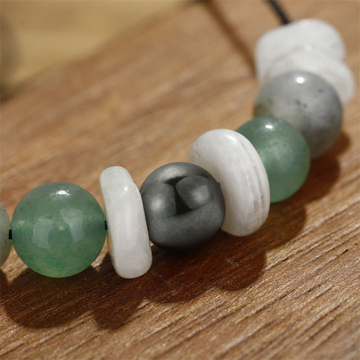 Buddha Stones Menopause Labradorite Green Aventurine White Moonstone Healing Bracelet - image 8