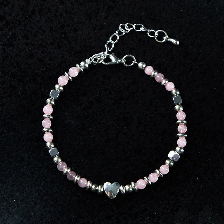 Buddha Stones Natural Stone Amazonite Amethyst Lazurite Lapis Lazuli Rose Quartz Heart Positive Balance Bracelet - image 21