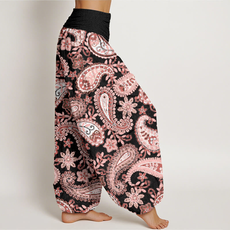 Buddha Stones Casual Paisley Pattern Women's Elastic Waist Harem Pants - image 8