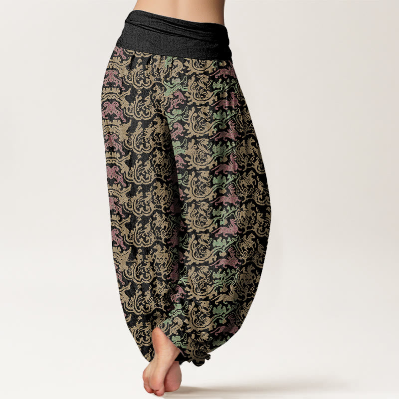 Buddha Stones Animal Stripes Design Women's Elastic Waist Harem Pants - image 1