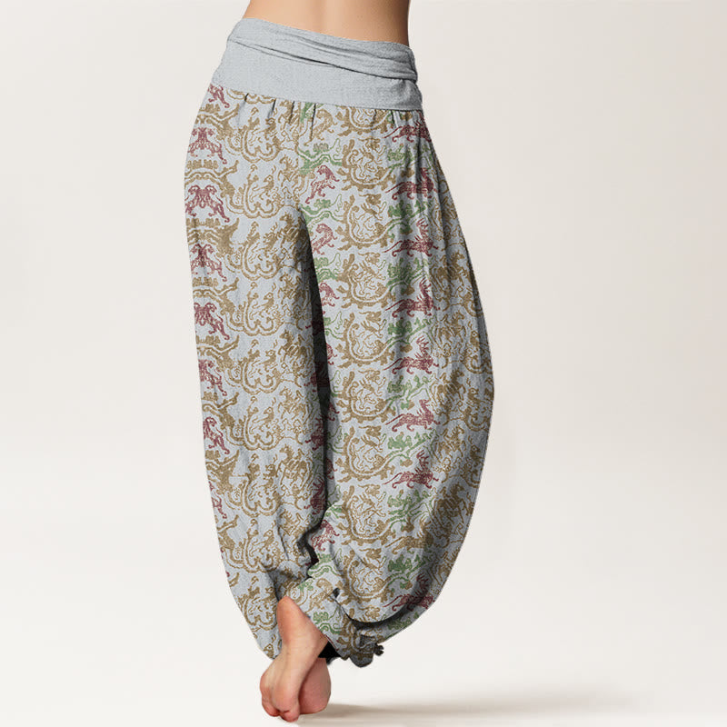 Buddha Stones Animal Stripes Design Women's Elastic Waist Harem Pants - image 5