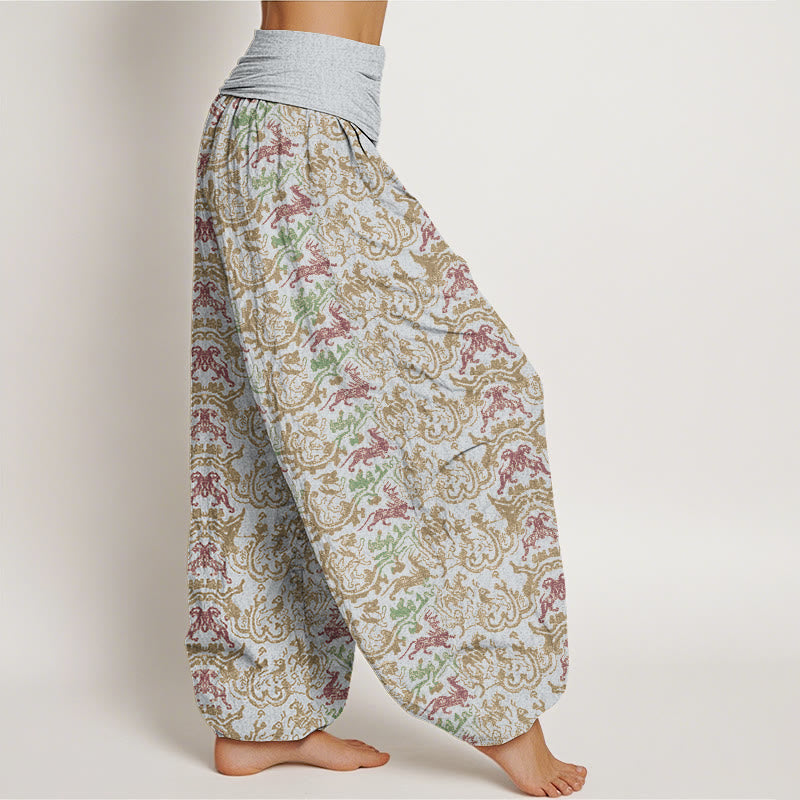 Buddha Stones Animal Stripes Design Women's Elastic Waist Harem Pants - image 6