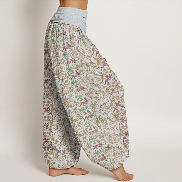 Buddha Stones Animal Stripes Design Women's Elastic Waist Harem Pants - image 6