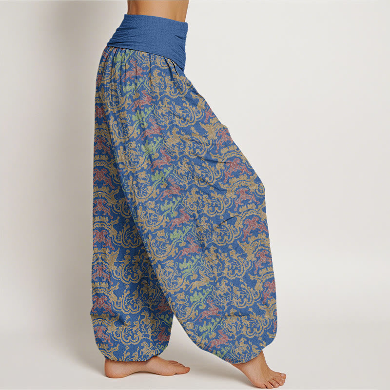 Buddha Stones Animal Stripes Design Women's Elastic Waist Harem Pants - image 9