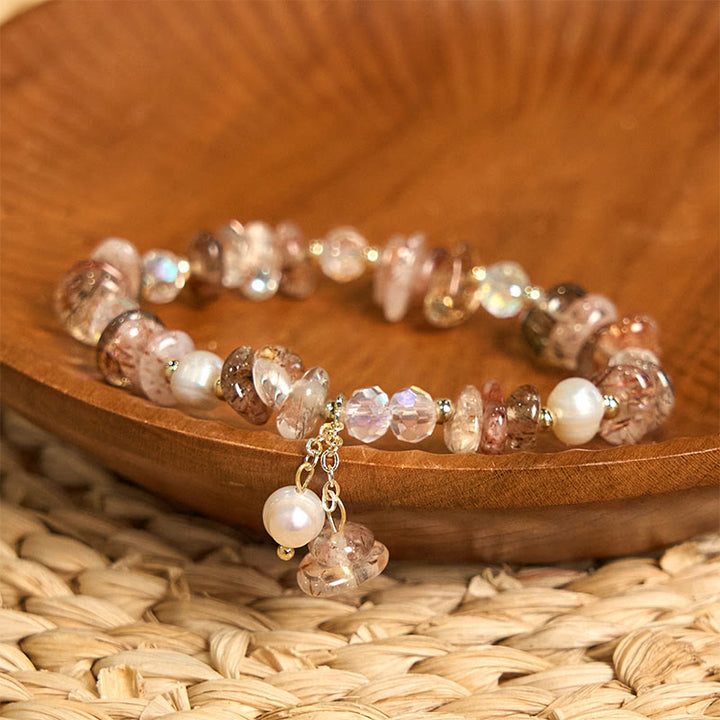 Buddha Stones Natural Super Seven Crystal Irregular Small Pieces Positive Bracelet - image 2