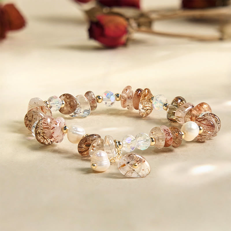 Buddha Stones Natural Super Seven Crystal Irregular Small Pieces Positive Bracelet - image 1