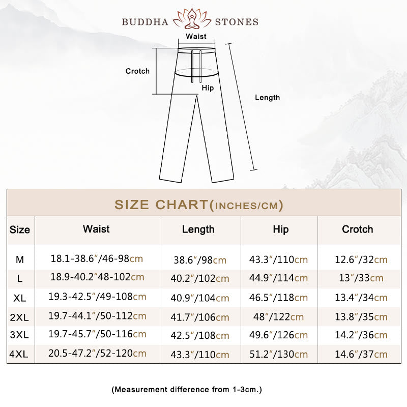 Buddha Stones Tang Frog-Button Three Quarter Sleeve Shirt Wide Leg Pants Cotton Linen Men's Suit - image 4