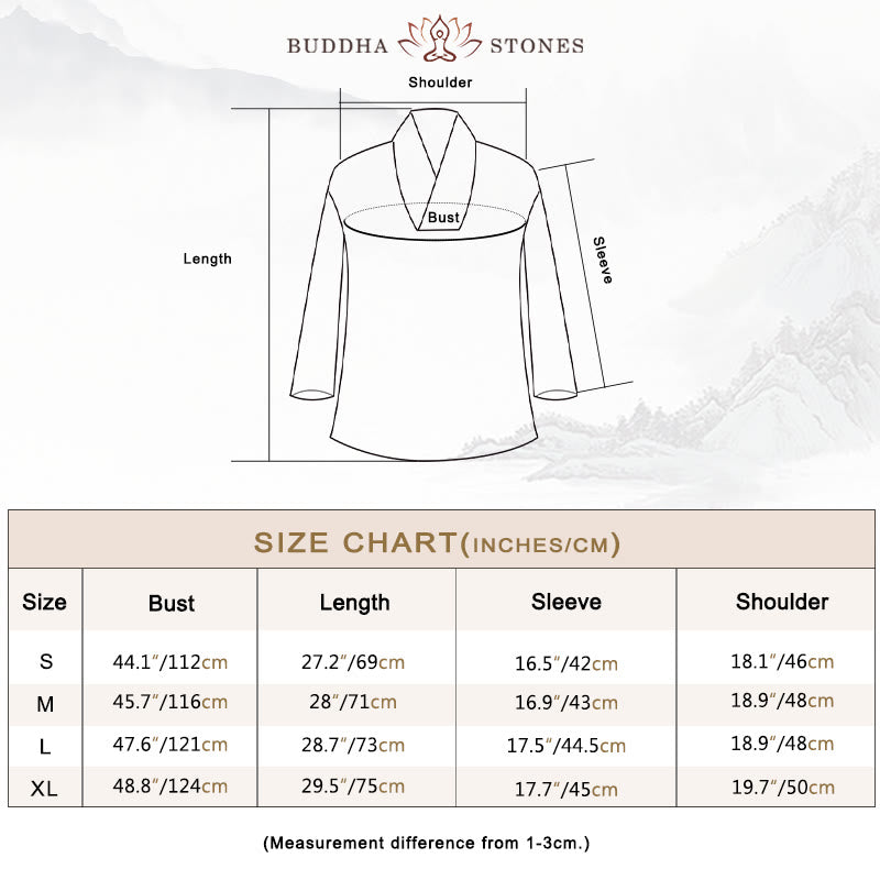 Buddha Stones 2Pcs V-Neck Three Quarter Sleeve Shirt Top Pants Meditation Zen Tai Chi Cotton Linen Clothing Women's Set - image 3