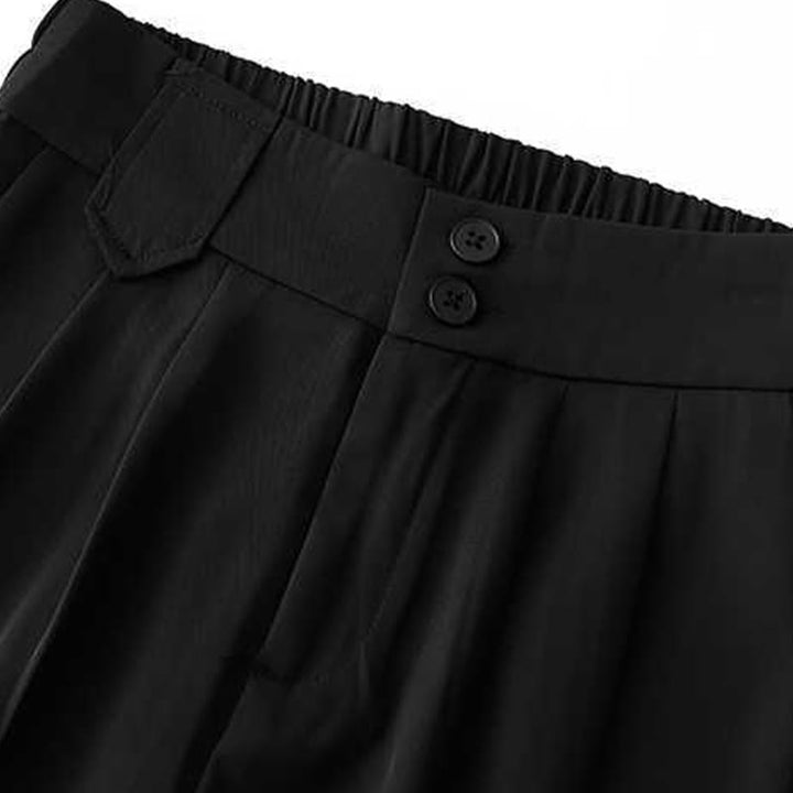 Buddha Stones Summer Casual Zipper Button Loose Plain Cotton Linen Women's Shorts With Pockets - image 12