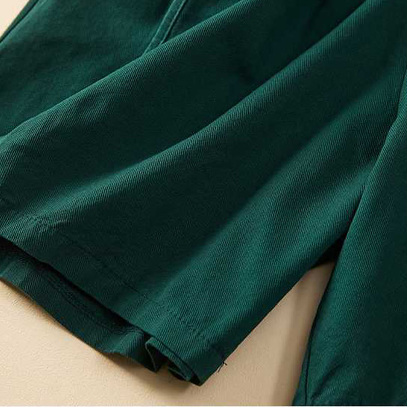 Buddha Stones Summer Casual Loose Plain Cotton Women's Shorts With Pockets - image 12