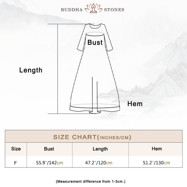 Buddha Stones Orange Green Colorful Polka Dots Midi Dress Cotton Half Sleeve Tunic Dress With Pockets - image 3