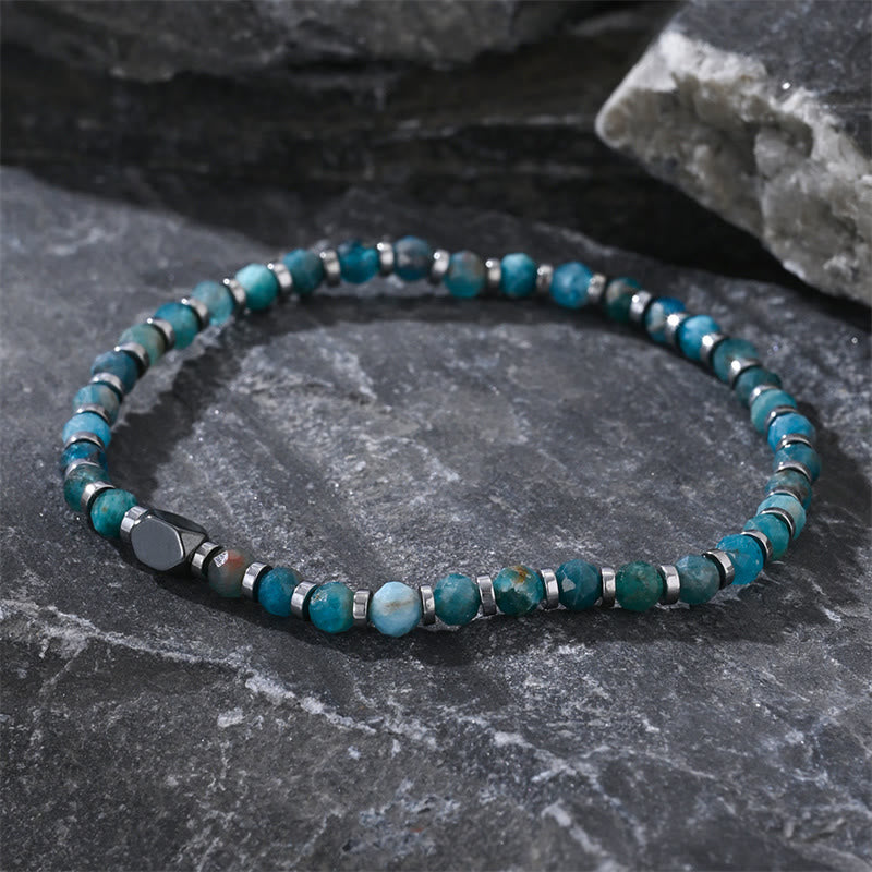 Buddha Stones Apatite Hematite Communication Bracelet - image 1