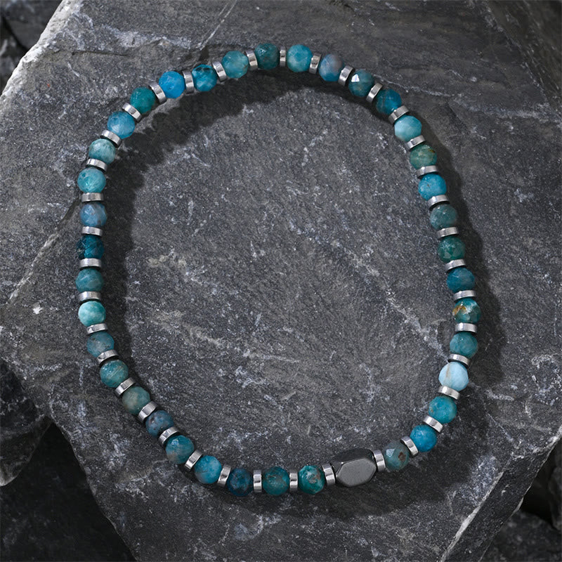 Buddha Stones Apatite Hematite Communication Bracelet - image 3