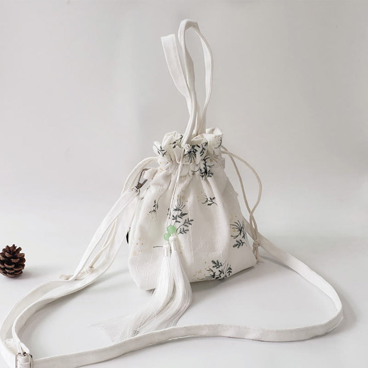 Buddha Stones White Flowers Green Leaves Canvas Tote Crossbody Bag Shoulder Bag Handbag - image 15