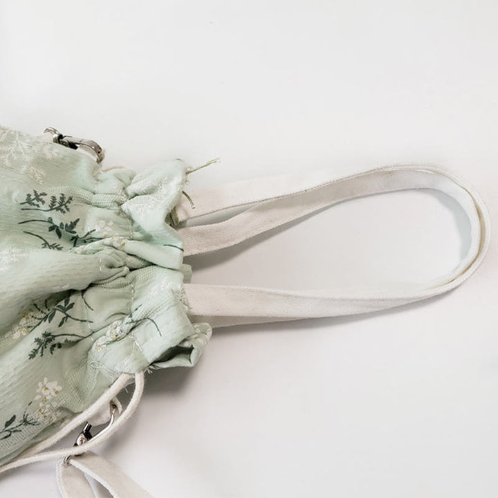 Buddha Stones White Flowers Green Leaves Canvas Tote Crossbody Bag Shoulder Bag Handbag - image 3
