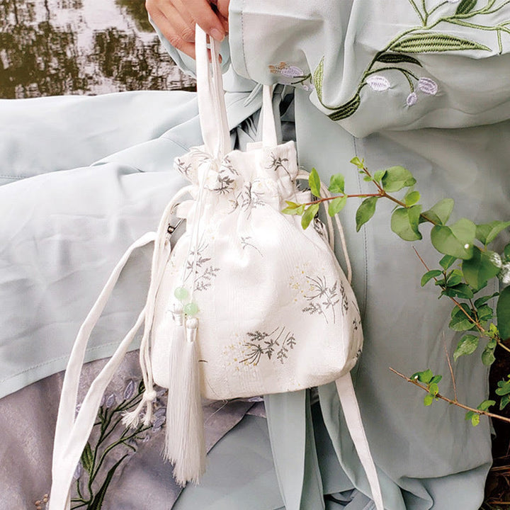 Buddha Stones White Flowers Green Leaves Canvas Tote Crossbody Bag Shoulder Bag Handbag - image 16