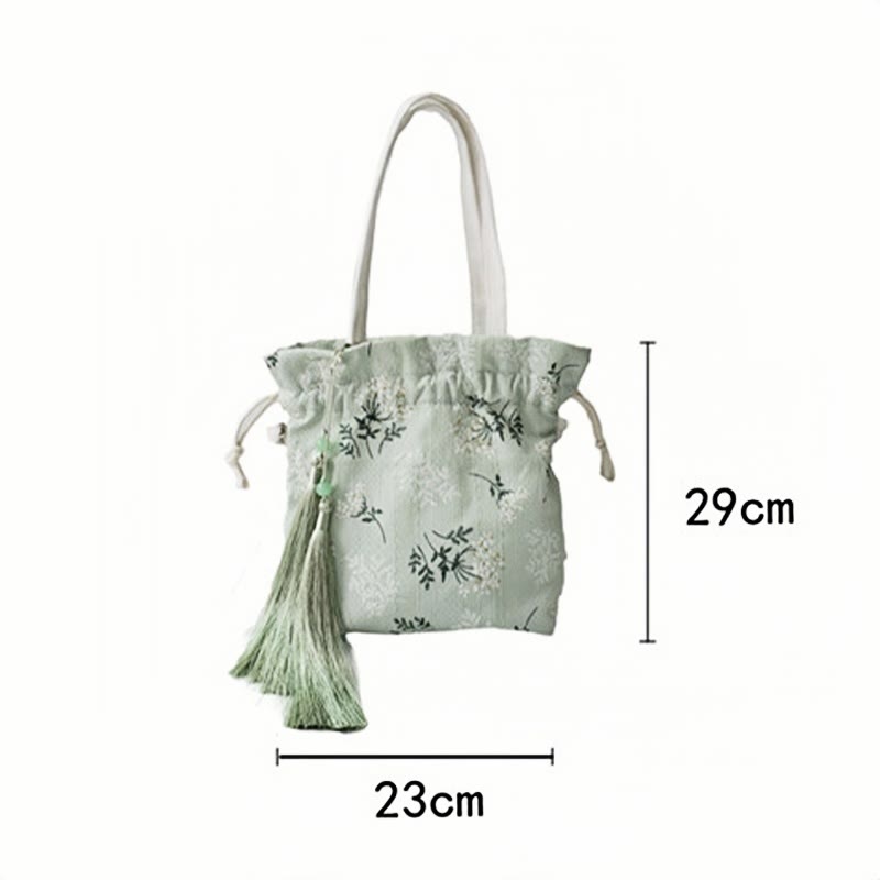 Buddha Stones White Flowers Green Leaves Canvas Tote Crossbody Bag Shoulder Bag Handbag - image 12