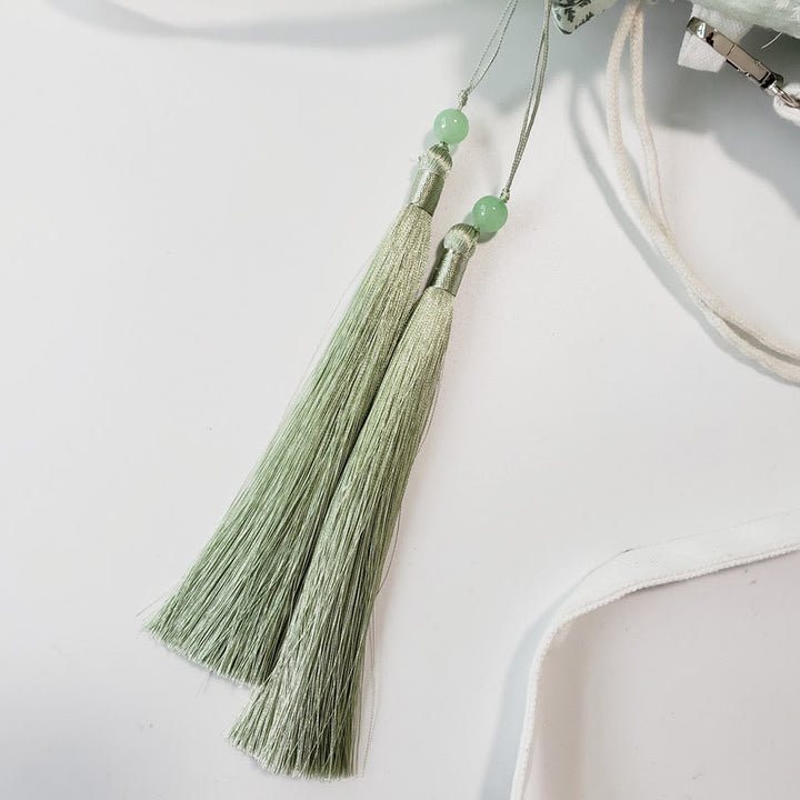 Buddha Stones White Flowers Green Leaves Canvas Tote Crossbody Bag Shoulder Bag Handbag - image 9