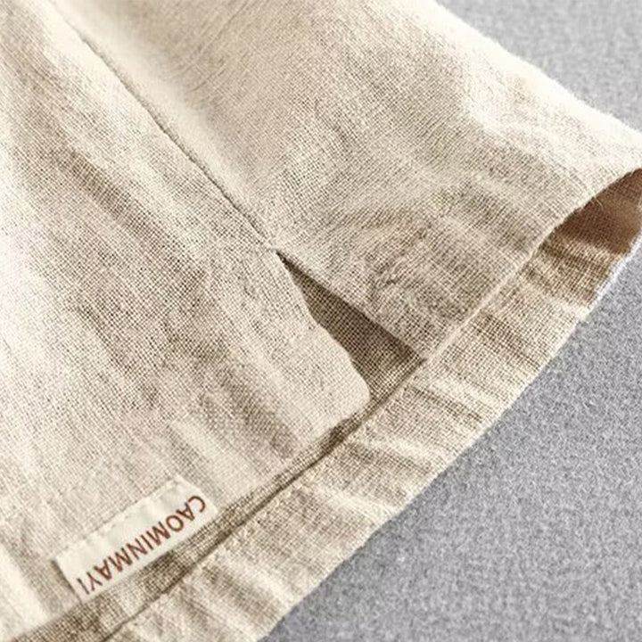Buddha Stones Drawstring Elastic Waist Cotton Men's Shorts With Pockets - image 18