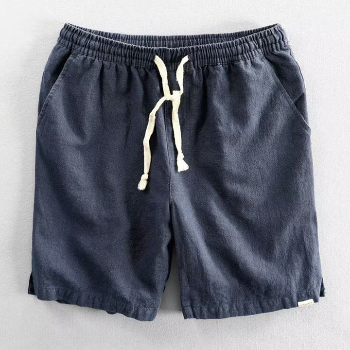 Buddha Stones Drawstring Elastic Waist Cotton Men's Shorts With Pockets - Navy - US/UK/AU40，EU50 (3XL) - image 7
