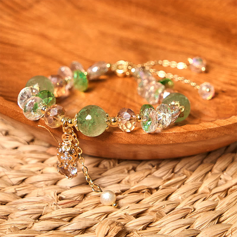 Buddha Stones Natural Citrine Green Strawberry Quartz PiXiu Prosperity Bracelet - image 8