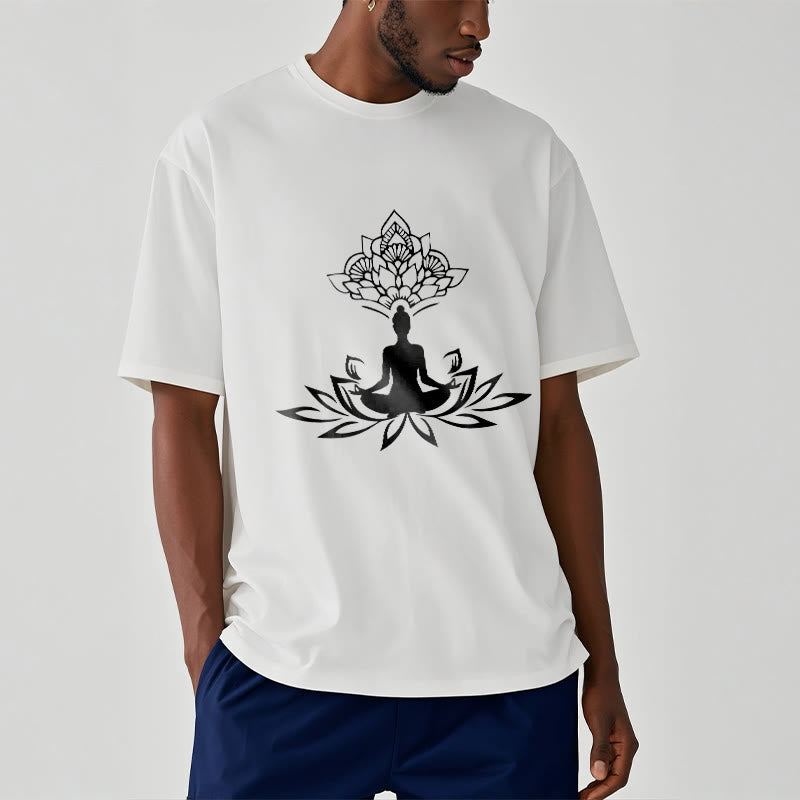 Buddha Stones Lotus Flower Meditation Buddha Tee T-shirt - image 1