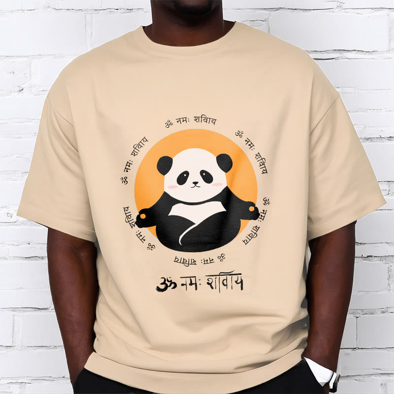 Buddha Stones Panda Sanskrit Namah Shivaya Tee T-shirt - image 9