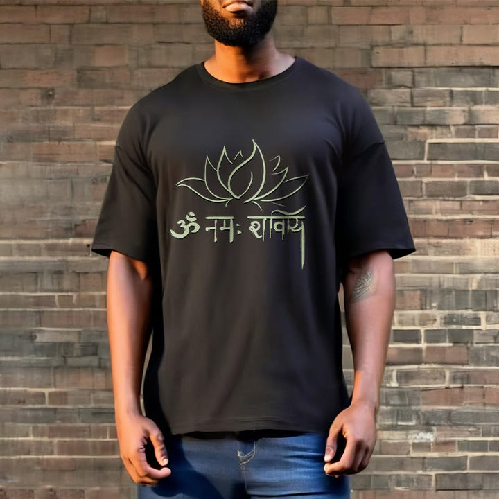 Buddha Stones Lotus Sanskrit Namah Shivaya Tee T-shirt - image 8